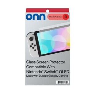 onn Corning Glass Screen Protector for Nintendo Switch OLED Alignment Tray NIB